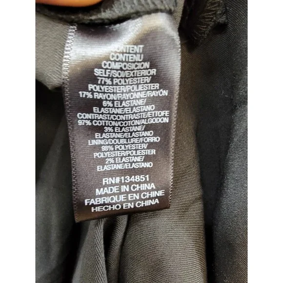 WAYF Preston Wide Leg Pants Women's XS Black Front Zip With Hook & Bar Closure - Picture 15 of 15